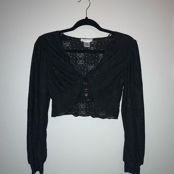 Black Kirious Los Angeles Long Sleeve Blouse - Picture 2 of 8